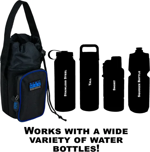 Vista 2 de TrailMax 500 Series - Portabotellas de agua para botella de agua de acero inoxidable de 1 litro, aislada y acolchada, nailon Ripstop de 1680 deniers