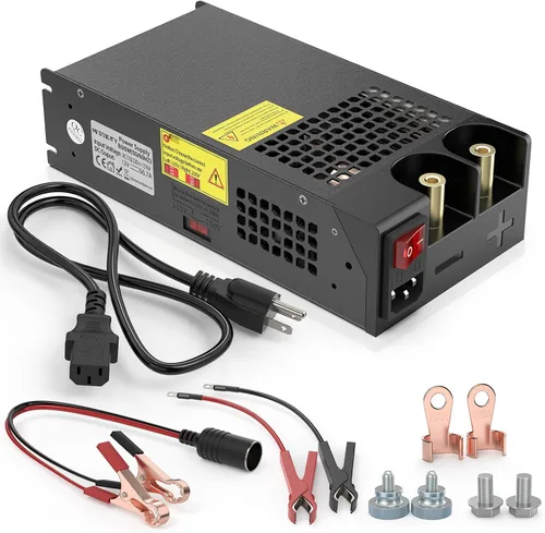 Vista 5 de Fuente de alimentación de 12 V, 360 W, 30 A, convertidor de CA a CC de 110 V a 12 V CC, transformador universal ajustable para RV, radio/estéreo