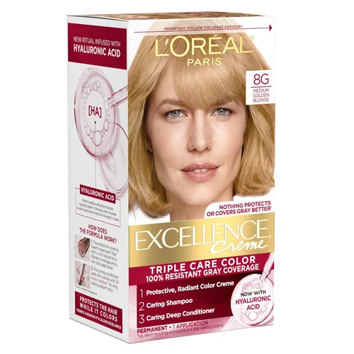 Vista 12 de L'Oreal Paris Excellence Crème Tinte Permanente para el Cabello, Color de Cabello de Triple Cuidado con Complejo Pro-Keratina para una Cobertura