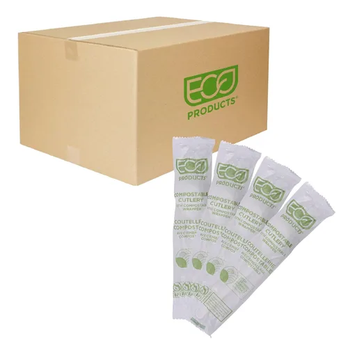 Vista 14 de Eco-Products - Cucharas de plástico compostables CPLA de 6 pulgadas, caja de 1000, cuchara negra desechable, cubiertos de plantas