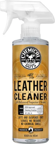 Vista 9 de Chemical Guys Paquete de limpiador y acondicionador de cuero pulverizable, paquete de 16 onzas (2) botellas de 16 onzas para asientos de cuero