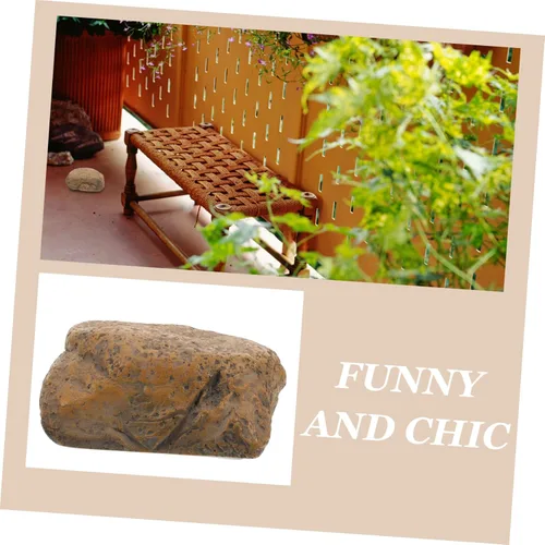 Vista 9 de jojofuny Hidden Key Holder outside Fake Rock for Key Hider Large Outdoor Storage