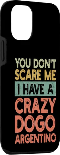 Vista 3 de iPhone 15 You Don't Scare Me Dogo Argentino Owner Pet Dog Dad Retro Case