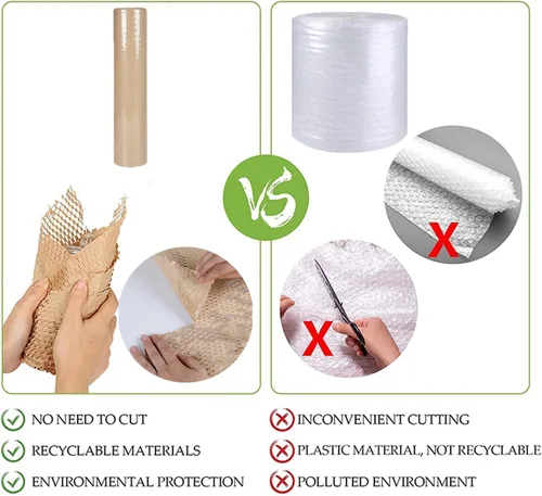 Vista 6 de Papel de embalaje para mover 12 x 300 pies, papel de embalaje de panal de abeja, papel de embalaje para mudanza/envío/embalaje, suministros de rollo