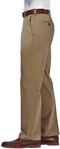 Vista 2 de Haggar Men's Premium No Iron Khaki Classic Fit Flat Front Casual Pant (Regular and Big & Tall Sizes)