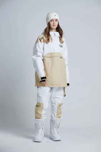 Vista 42 de RIUIYELE Traje de esquí para mujer, chaqueta y pantalones de snowboard para deportes al aire libre, traje de nieve con aislamiento impermeable