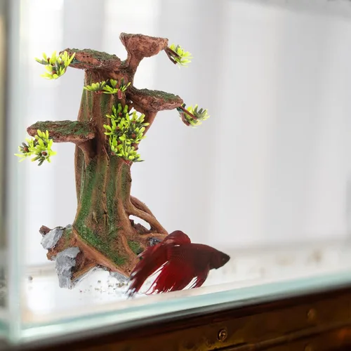 Vista 5 de POPETPOP Árbol de musgo simulado Plantas acuáticas Plantas acuáticas Plantas de decoración de peceras Plantas para peceras Plantas de acuario