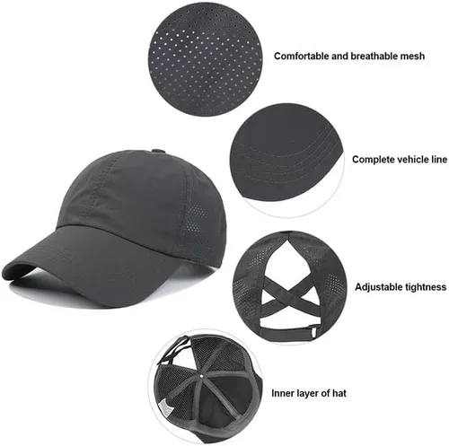 Vista 5 de MZDM Gorra de béisbol para mujer, con hebilla trasera, ajustable, para deportes al aire libre