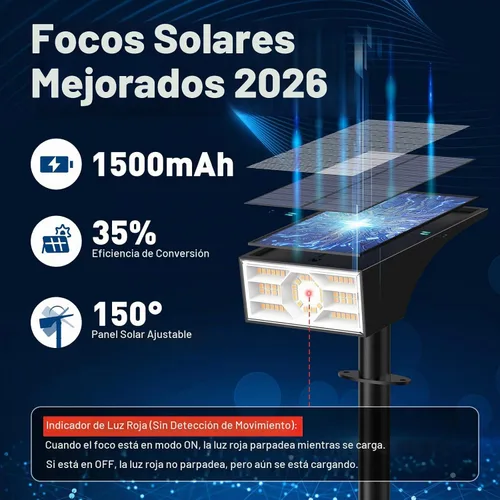 Vista 3 de 2 reflectores solares para exteriores, 56 luces LED para exteriores para el jardín, impermeables IP68, 2 paquetes, 4 modos de iluminación