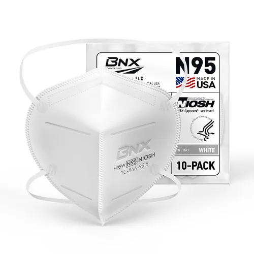 Vista 7 de AccuMed BNX N95 Máscara Negra FABRICADA EN EE.UU. Respirador de Partículas Máscara Facial Protectora