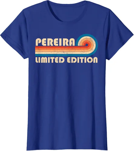 Vista 39 de PEREIRA - Camiseta vintage con apellido retro de los años 80 y 90, Negro