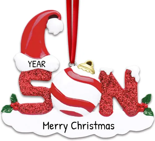 Vista 11 de Adorno de Navidad familiar personalizado – Adornos personalizados para tía, adorno de la mejor tía de la historia, adornos de regalo personalizados