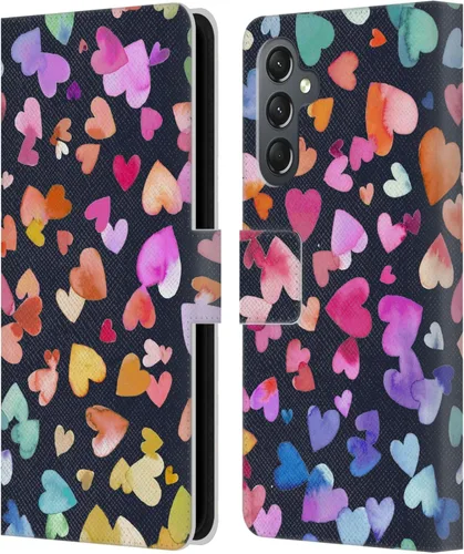 Vista 138 de Head Case Designs Officially Licensed Ninola Brushstrokes Multi Colorful Leather Wallet Case Compatible with Samsung Galaxy A07 4G