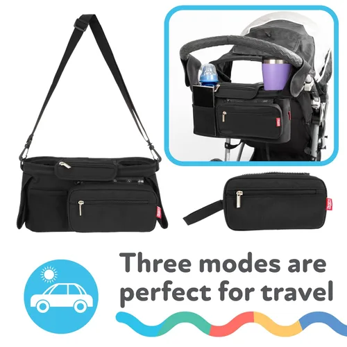 Vista 6 de Nuby Organizador de cochecito de lujo con bolsa extraíble