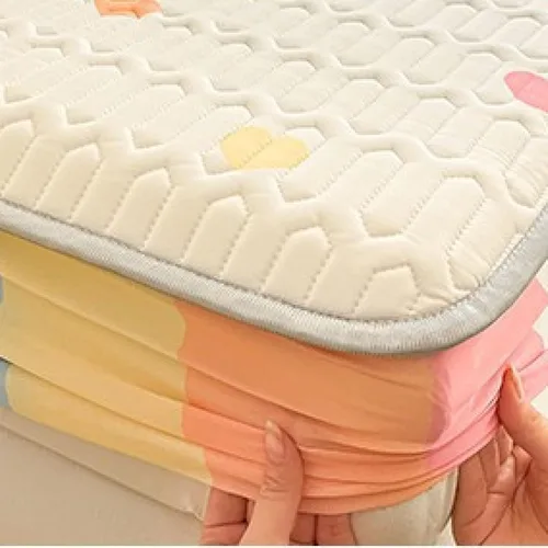 Vista 3 de FCLDESHOP Comfort Hotel - Sábana bajera ajustable de bolsillo profundo, juego de sábanas bajeras y fundas de almohada de seda de hielo de látex