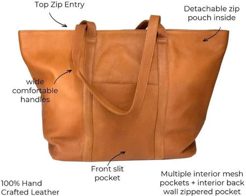 Vista 9 de Latico Bolso de mano de cuero suburbano de cuero para mujer (natural), Blanco, talla única