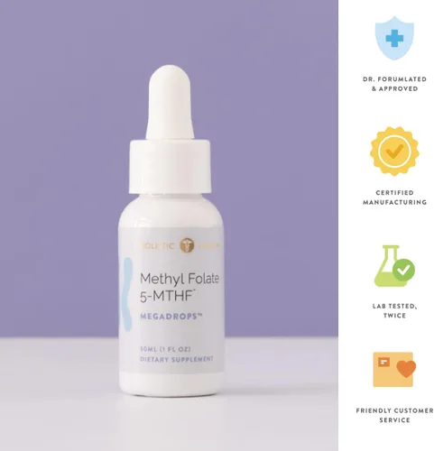 Vista 5 de Folato de metilo 5-MTHF Mega Drops 28ML (0.95 onzas líquidas)