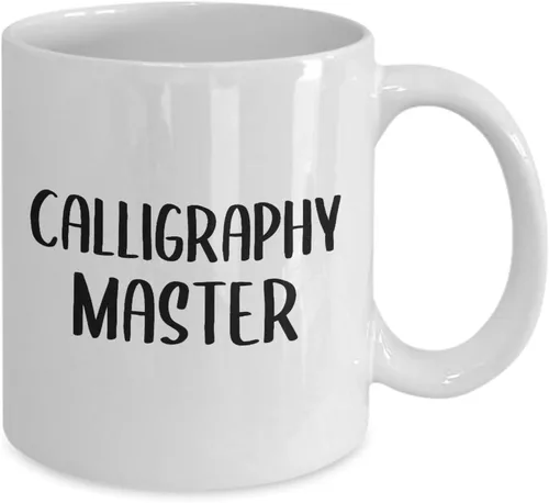 Vista 2 de Calligraphy Master Coffee Mug Tea Cup - r Gifts for Calligrapher Lover Writing Lettering Visual Art Design Artist Hobby Passion Hobbyist Funny Cute