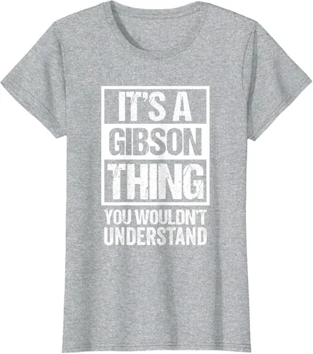Vista 25 de It's A Gibson Thing You would Not Understand - Camiseta con nombre familiar, Negro, S
