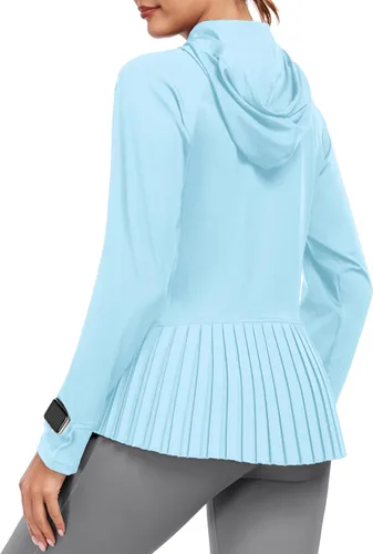 Vista 14 de Little Donkey Andy Chaqueta de golf UPF 50+ con dobladillo plisado para Negro