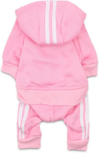 Vista 9 de MeowWow Sudadera con capucha para cachorros pequeños, suéter de 4 patas, mono de forro polar, sudadera con capucha para mascotas, ropa de invierno