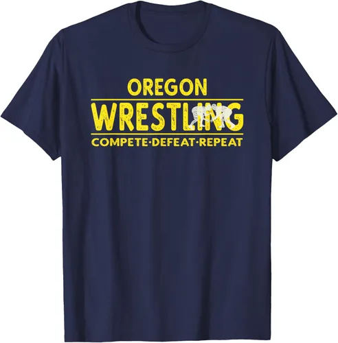 Vista 76 de Oregon Wrestling - Camiseta para competir, derrota, repetir
