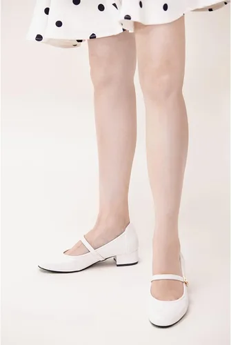 Vista 8 de hingswink Mary Jane Zapatos de tacón bajo para mujer, zapatos de vestir para mujer, tacón bajo de 2 pulgadas, tacón grueso Mary Janes con correa