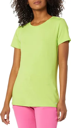 Vista 143 de Amazon Essentials Camiseta de manga corta con cuello redondo para mujer, de secado rápido, para entrenamiento, gimnasio, paquete múltiple