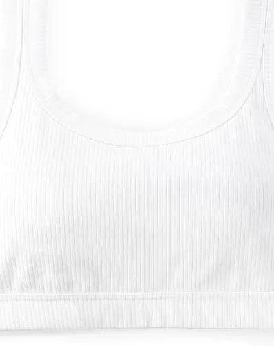 Vista 6 de CRZ YOGA Ribbed Sports Bras for Women - U Back Wireless Medium Impact Sports Bra Padded Yoga Workout Bra