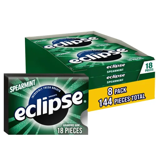 Vista 9 de ECLIPSE Goma de mascar sin azúcar de menta - 16 paquetes, 18 unidades cada paquete de goma de mascar