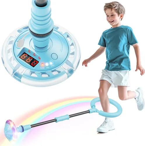 Vista 8 de Pelota de Salto Flooyes para Niños, Juguete de Pelota de Tobillo con Contador, Temporizador y Calculadora, Regalos de Cumpleaños para Niños de 6, 7