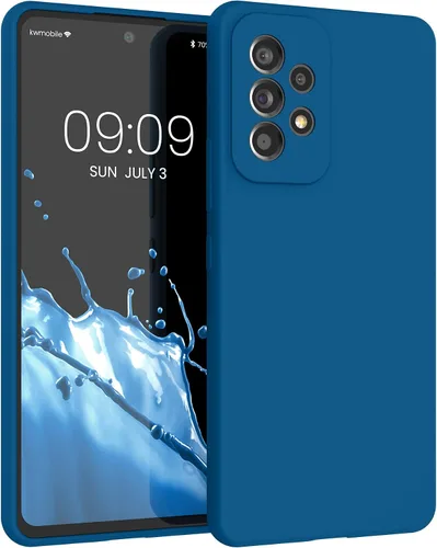 Vista 187 de kwmobile Funda Compatible con Samsung Galaxy A14 5G - Funda de teléfono de TPU y silicona con acabado suave - Verde Lima
