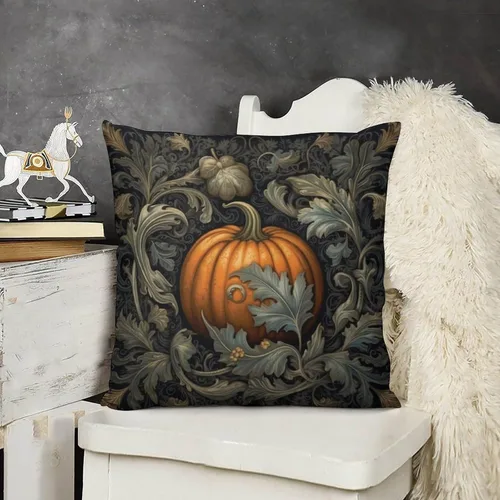 Vista 9 de Almohadas de sofá para sala de estar, 12 x 12 pulgadas, coloridas hojas de otoño y otoño, funda de cojín para sofá, decoración moderna, otoño