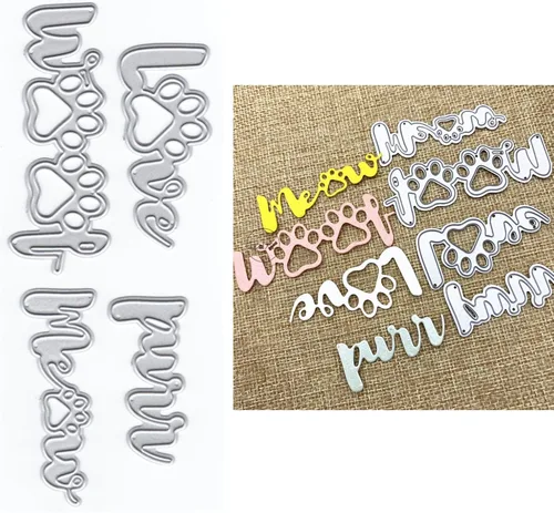 Vista 13 de DzIxY Nice Blessing Word - Troqueles de corte de metal para hacer tarjetas, troquelados, troquelados, plantillas de máquina de álbumes de recortes