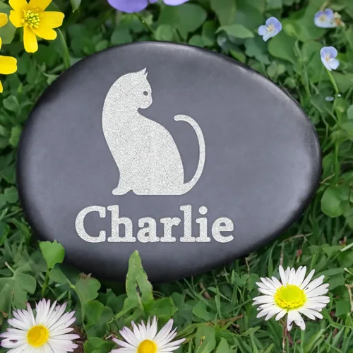 Vista 18 de Regalos conmemorativos para gatos, piedra conmemorativa personalizada para mascotas, lápida conmemorativa para gatos, marcadores de tumbas de gatos