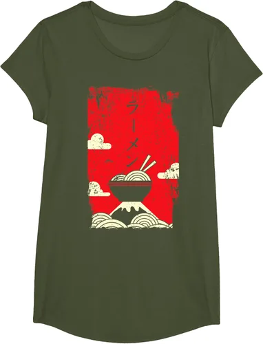 Vista 84 de Ramen Noodles Camiseta de arte japonés, Negro