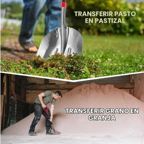 Vista 4 de Pala Excavadora de Aluminio de Servicio Pesado Pala Excavadora Grande para Granja Pala de Nieve de Metal para Entrada de Vehículos, 45 pulgadas