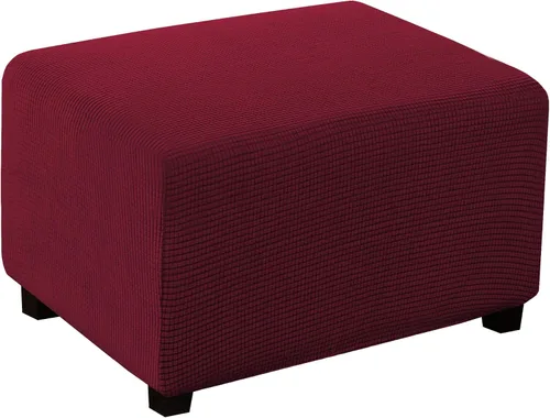 Vista 10 de Turquoize Funda otomana elástica para sofá, funda protectora para reposapiés, protector de muebles, funda rectangular suave con parte inferior