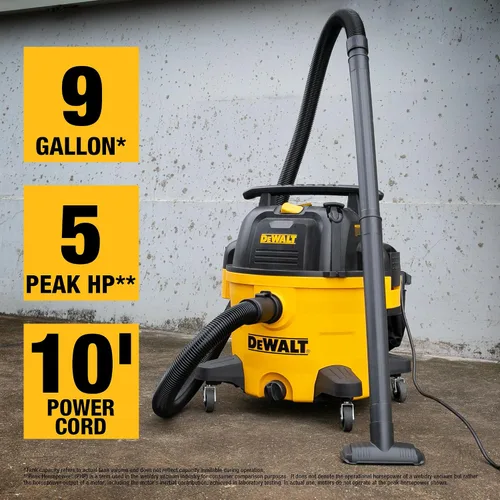Vista 3 de DeWALT DXV09P - Aspiradora en húmedo y seco de 9 galones, color amarillo