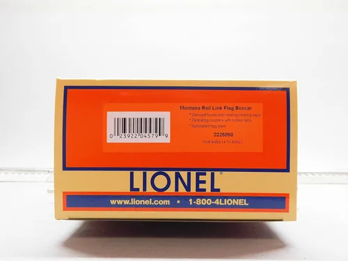 Vista 9 de LIONEL Montana Rail Link Bandera iluminada BOXCAR #4407 O Gauge