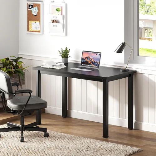 Vista 4 de Need Escritorio pequeño para computadora, mesa de escritura resistente de 31.5 pulgadas, estrecho, negro