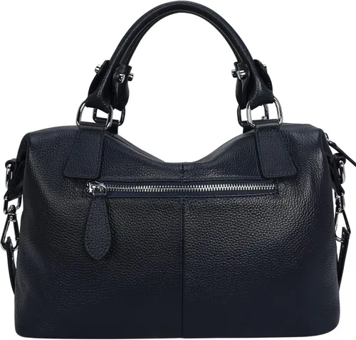 Vista 24 de Heshe - Bolsa de hombro de piel para mujer, con asa superior, bolsa cruzada