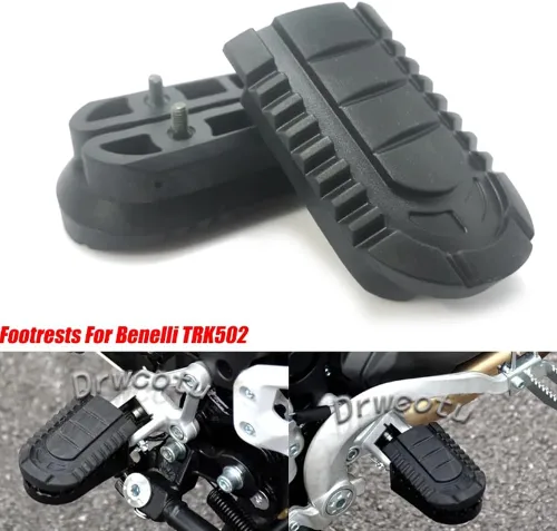 Vista 2 de Reposapiés de motocicleta Estriberas delantera izquierda derecha para Benelli TRK502 BJ500GS-A TRK 502 251 Reposapiés Pedales Reposapiés de goma 1