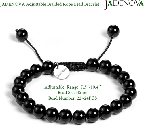 Vista 3 de JADENOVA - Brazalete de piedras de yoga para parejas