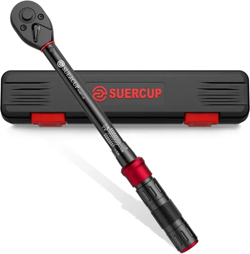 Vista 12 de SUERCUP Llave dinamométrica de clic de 1 pulgada, 200-1300 pies-Lb/271-1761.5Nm Heavy Duty, ±3% Accuracy Torque Wrench, Professional, Dual