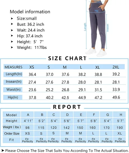 Vista 7 de THE GYM PEOPLE - Pantalones deportivos ajustados para mujer, ligeros, para entrenamiento, yoga, correr y descanso