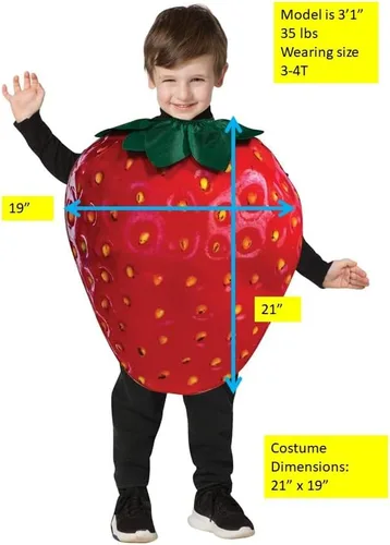 Vista 4 de Rasta Imposta Get Real Strawberry Toddler Costume