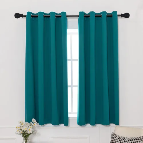 Vista 24 de Pickluc - Paneles de cortinas opacas con ojales, cortinas para bloquear la luz para el dormitorio, aisladas térmicamente, reducción de ruido
