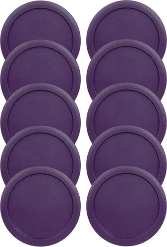 Vista 21 de Tapas de repuesto que se ajustan a los tazones de recipientes de vidrio Pyrex para almacenamiento de alimentos de 4 tazas, tapas redondas