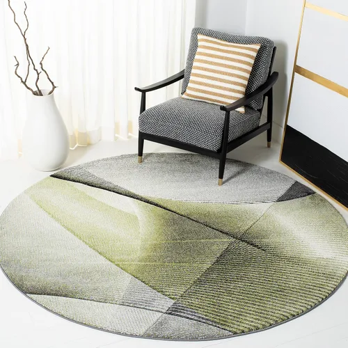Vista 32 de SAFAVIEH Hollywood Collection - Alfombra decorativa de 2 pies 3 pulgadas x 4 pies, beige y azul, diseño moderno de mediados de siglo, no desprende